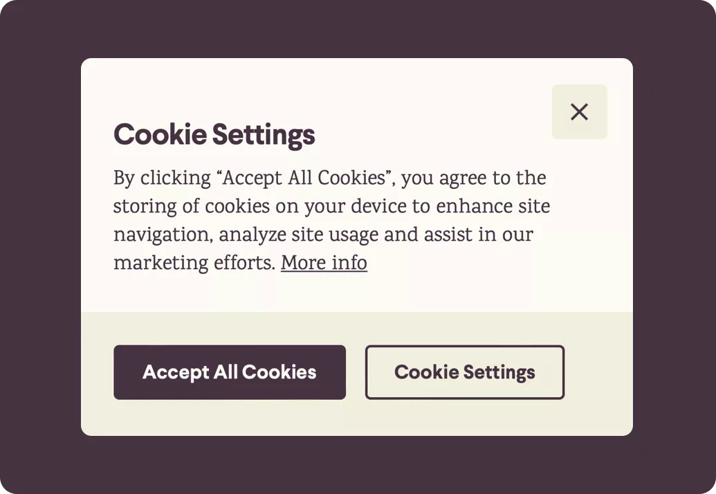 Webflow Cookie Settings Popup